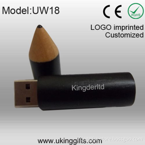 Pencil Shape Wooden USB Drive for Promotion Gifts